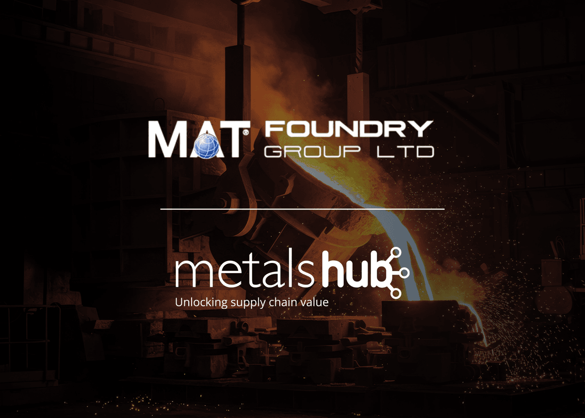 MAT Foundry Group and Metalshub logos on a darkened background