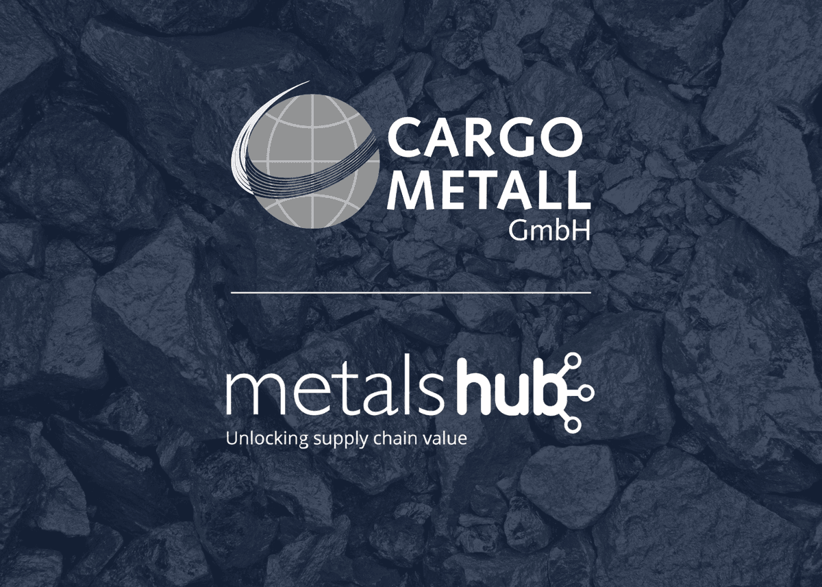 Cargo Metall and Metalshub logos on a darkened background
